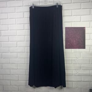 vintage Worthington velvet maxi skirt deep purple formal cocktail goth size 16